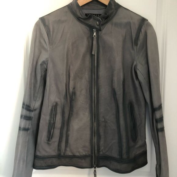 THEORY Moto Style leather jacket - medium - Picture 3 of 9